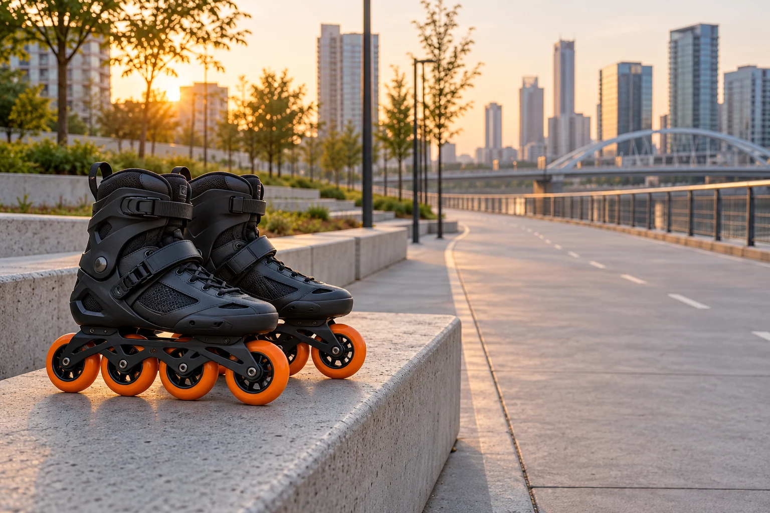 Inline skating equipment collection